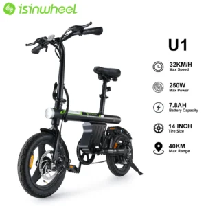 isinwheel U1 250W 36V 7.8Ah 32km/h 35-45km 14" elektriline jalgratas
