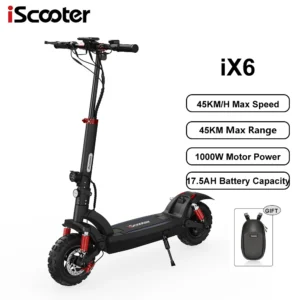 iScooter iX6 1000W 48V 17.5Ah 45km/h 40-45km 11" elektriline tõukeratas