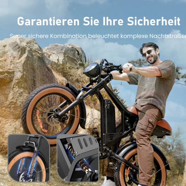 isinwheel R6 250W 48V 13Ah 45km/h 70-100km 20" elektriline maastikuratas - Image 6