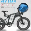 GUNAI MX25 1000W 48V 25Ah 50km/h 50-60km 20" elektriline maastikuratas - Image 3