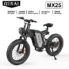 GUNAI MX25 1000W 48V 25Ah 50km/h 50-60km 20" elektriline maastikuratas