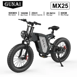 GUNAI MX25 1000W 48V 25Ah 50km/h 50-60km 20" elektriline maastikuratas