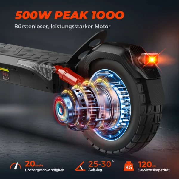 isinwheel T4, T4, 1000W, 48V, 12.5Ah, 20km/h, 70km, 10" elektriline tõukeratas - Image 3