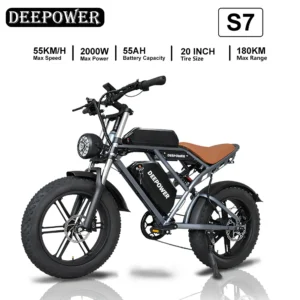 DEEPOWER S7 2000W 48V 55Ah 55km/h >60km 20" elektriline maastikuratas