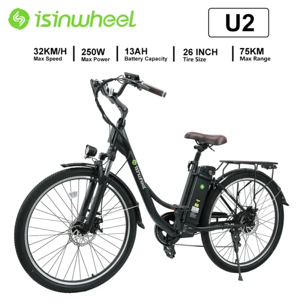 isinwheel U2, U2, 250W, 36V, 13Ah, 32km/h, 75km, 26“ elektriline fat bike