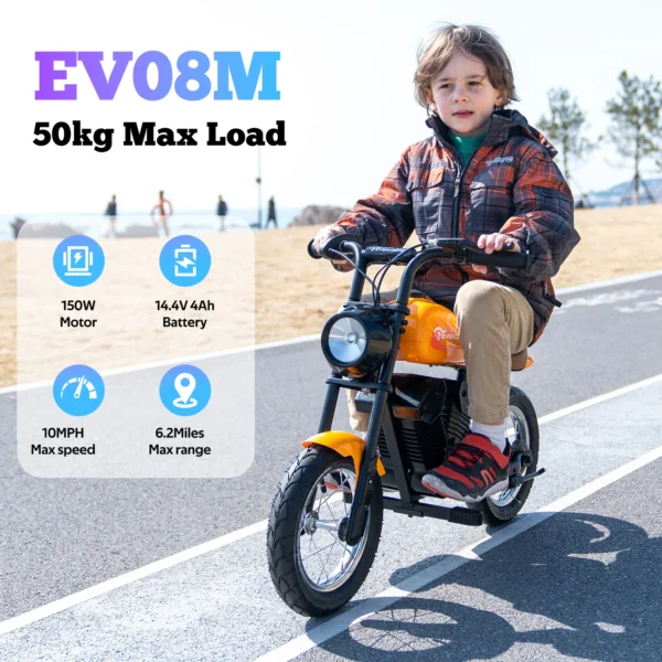 EVERCROSS TECH EV08M 150W 12V 4Ah 16km/h 10km 12" elektriline mootorratas - Image 4