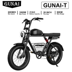 GUNAI-T, GUNAI-T, 1000W, 48V, 21Ah, 60KM/H, 60-80km, 20" elektriline maastikuratas