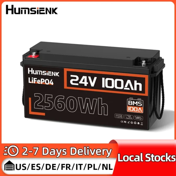 Humsienk 24V 2560Wh 100Ah 44lbs elektriline maastikuratas
