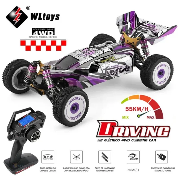 WLtoys 124007 124019 Pro 1:12 75KM/H 4WD RC puldiauto - Image 6
