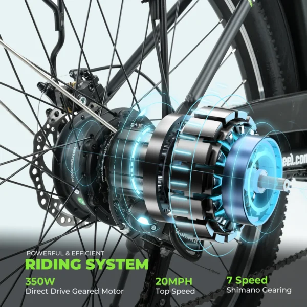 isinwheel U2, U2, 250W, 36V, 13Ah, 32km/h, 75km, 26“ elektriline fat bike - Image 2