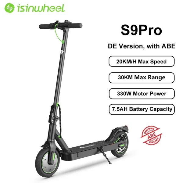 isinwheel S9 Pro 330W 36V 7.5Ah 20km/h 28km 8.5" elektriline kick tõukeratas