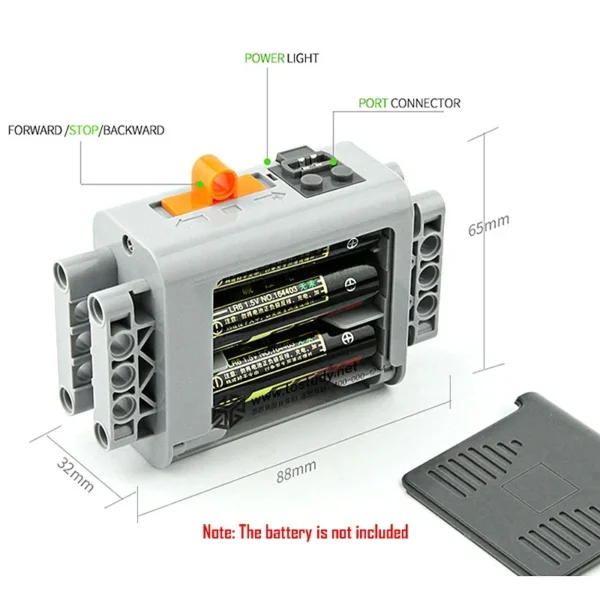 MOC elektrilised ehitusklotsid mootori osad IR kaugjuhtimisega akuboks mängud - Image 5