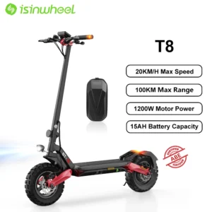 isinwheel T8, T8, 1200W, 48V, 15Ah, 20km/h, 100km, 10" elektriline tõukeratas