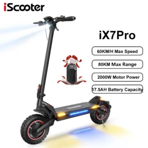 iScooter iX7 Pro 2000W 48V 17.5Ah 60km/h 70-80km 10" elektriline tõukeratas