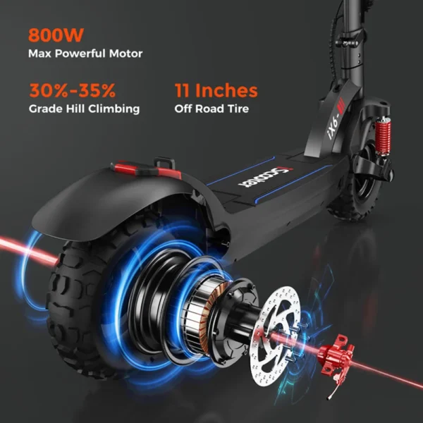 iScooter iX6 1000W 48V 17.5Ah 45km/h 40-45km 11" elektriline tõukeratas - Image 2