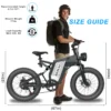 GUNAI MX25 1000W 48V 25Ah 50km/h 50-60km 20" elektriline maastikuratas - Image 6