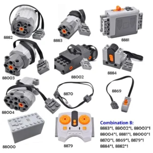 elektrilised mudeliplokid MOC Pöördemootor IR kaugjuhtimispult aku DIY mänguasjad