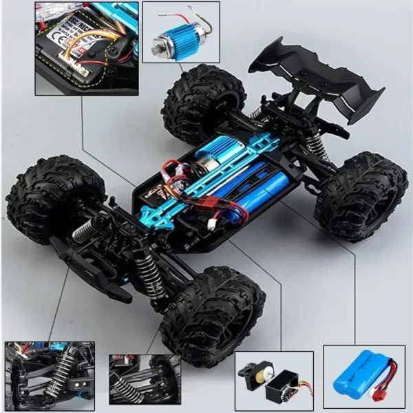WLtoys 1:16 50km/h 4WD kaugjuhitav monsterauto laste mänguasi - Image 3