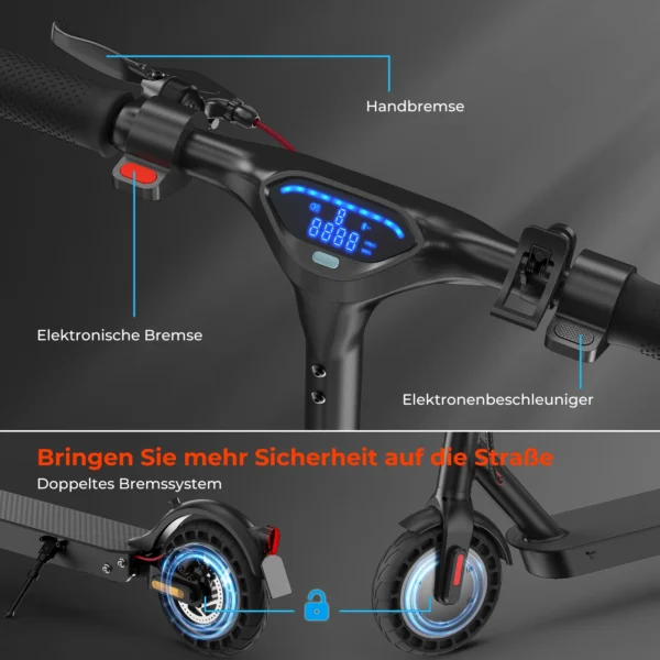 isinwheel E9TMax, E9TMax, 500W, 36V, 10Ah, 20km/h, 40km, 10" elektriline tõukeratas - Image 5