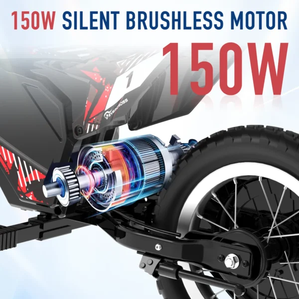Evercross EV13M 150W 14V 5.2Ah 16km/h 12km 12" elektriline mootorratas - Image 6