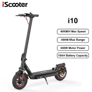iScooter i10, i10, 650W, 36V, 15Ah, 40km/h, 40-45km, 10" kokkupakitav elektriline tõukeratas