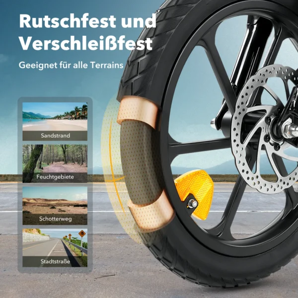 isinwheel U3, mudel U3, 250W, 36V, 7.8Ah, 30km/h, >60km, 16" elektriline jalgratas - Image 3