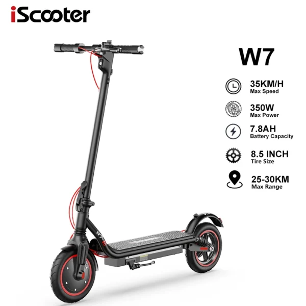 iScooter W7 350W 36V 7.8Ah 35km/h 25-30km 8.5" elektriline tõukeratas