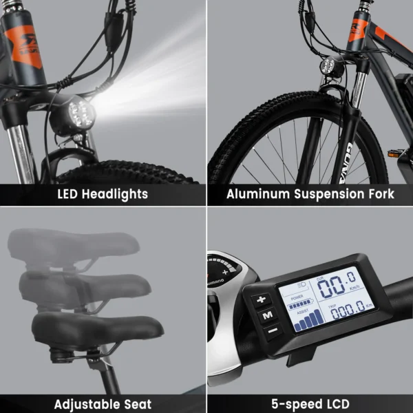 GUNAI GN29 750W 48V 15Ah 50km/h 60km 29" elektriline maastikuratas - Image 2
