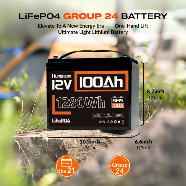 Humsienk 12V 100Ah 100A BMS 1000W 12V 100Ah  0 km/h 0km 0" LiFePO4 aku - Image 4
