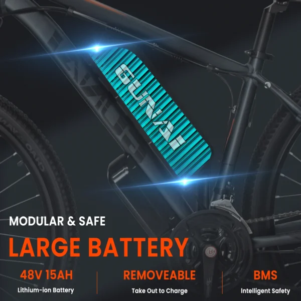 GUNAI GN29 750W 48V 15Ah 50km/h 60km 29" elektriline maastikuratas - Image 3