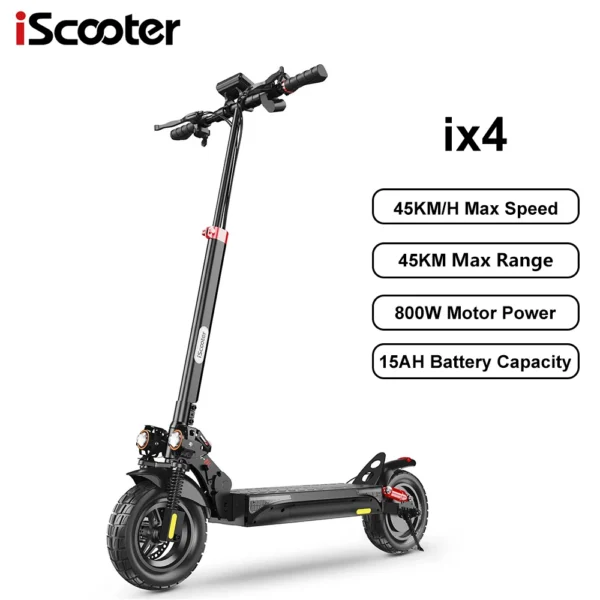 iScooter ix4 800W 48V 15Ah 45km/h 40-45km 10" elektriline tõukeratas