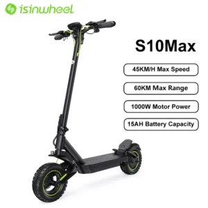 isinwheel S10Max 1000W 48V 15Ah 45Km/h 60km 10" kokkupakitav elektritõukeratas