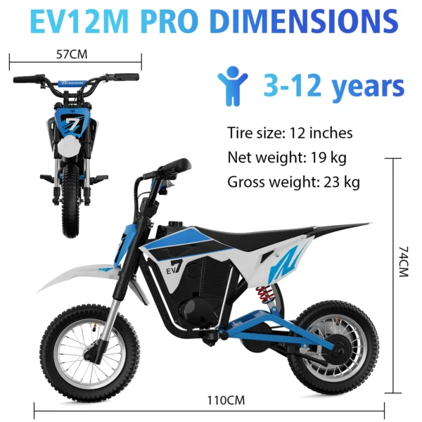 Evercross EV12M PRO 300W 36V 4Ah  10-30km 12" elektriline mootorratas - Image 5