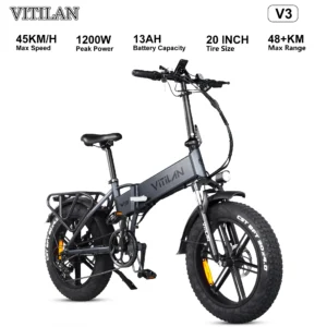 VITILAN V3 1200W 48V 13Ah 45km/h 60km 20" elektriline maastikuratas