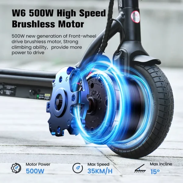 iScooter W6 500W 36V 7.8Ah 35KM/H 30km 10" elektriline tõukeratas - Image 5