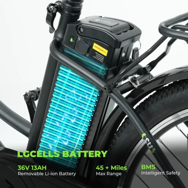 isinwheel U2, U2, 250W, 36V, 13Ah, 32km/h, 75km, 26“ elektriline fat bike - Image 4