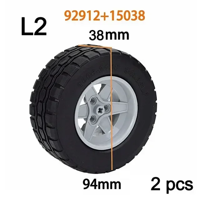 Wheels and tires differ<span> - </span>92912-2Pcs