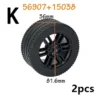 Wheels and tires differ<span> - </span>56907 and 15038
