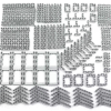 Brickfight building set 1200pcs Mould King<span> - </span>GREY